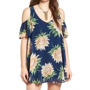Cold Shoulder Sunflower Dress